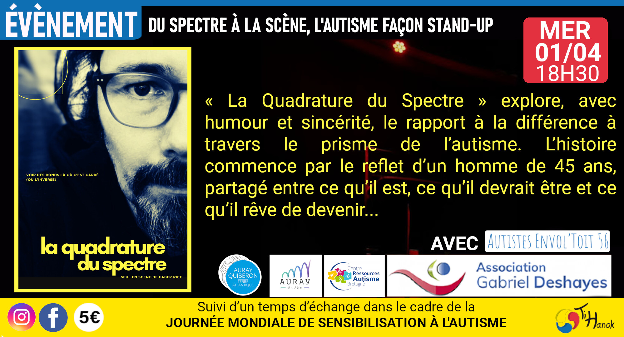 Spectacle de stand-up sur l'autisme