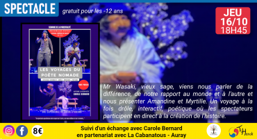 Spectacle "Les voyages du poète nomade"