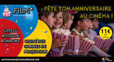 Organisez l'anniversaire de votre enfant au ciné!